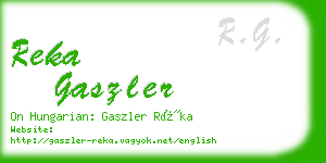 reka gaszler business card